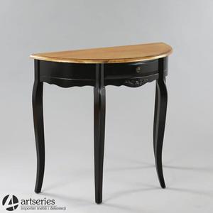 Pokrgy drewniany stolik przycienny, konsola czarna C120006 - 2829133694