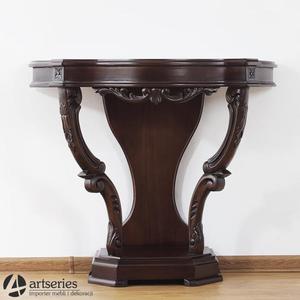 Stylowa konsola drewniana - stolik z mahoniu z litego drewna 117161 - 2829133956