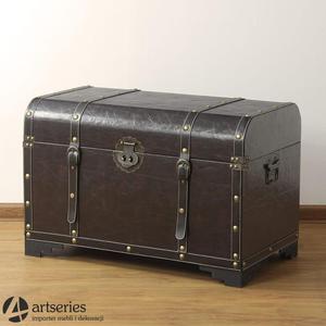 Duy kufer stylizowany z pasami - skrzynia retro 85687d - 2829134013