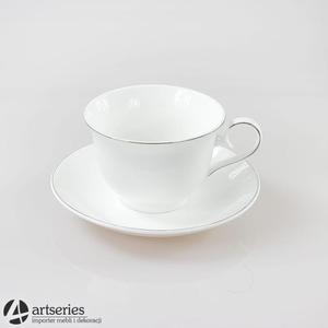 Porcelanowa filianka ze srebrn obwdk 888595 czysta biel - 2829134302