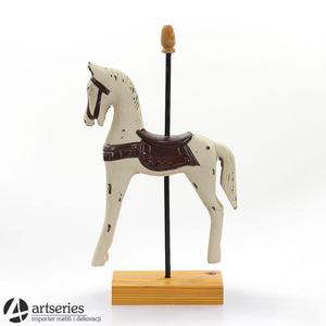 Drewniana, dekoracyjna figurka konia 77782 ko