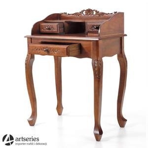 Sekretarzyk drewniany w kolorze dbu - biurko stylizowane 151008 114161