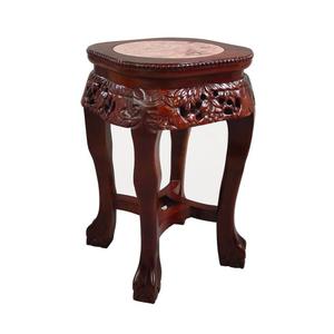 Drewniany stojak stylowy na kwiaty, kwietnik orientalny, rzebiony - 2829132731