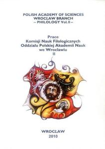 PRACE KOMISJI NAUK FILOLOGICZNYCH ODDZIAU POLSKIEJ AKADEMII NAUK WE WROCAWIU II - 2861022427