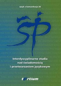 INTERDYSCYPLINARNE STUDIA NAD WIADOMOCI I PRZETWARZANIEM JZYKOWYM - 2834459165