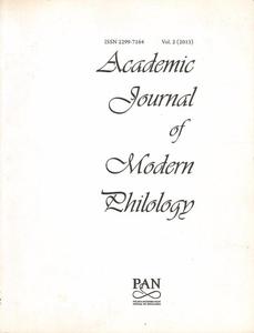 ACADEMIC JOURNAL OF MODERN PHILOLOGY VOL. 2 (2013) - 2872314271