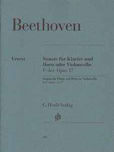 Ludwig van Beethoven SONATE F-DUR OPUS 17 FUR KLAVIER UND HORN ODER VIOLONCELLO [antykwariat]