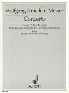 Wolfgang Amadeus Mozart CONCERTO A MAJOR FOR CLARINET AND ORCHESTRA K 622. PIANO REDUCTION [antykwariat] - 2834459928