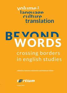 BEYOND WORDS: CROSSING BORDERS IN ENGLISH STUDIES. TOM 2 - 2861022428