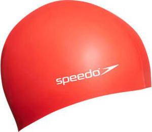 Czepek Junior Plain Flat Silicone Cap Speedo (czerwony) - 2836453308