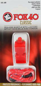 Gwizdek sdziowski Classic Safety ze sznurkiem Fox 40 (czerwony)