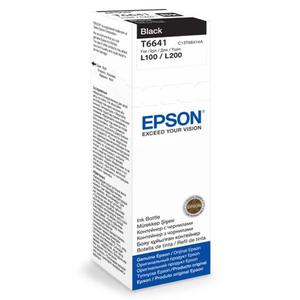 Oryginalny Epson T6641 BLACK tusz do drukarki Epson L110/L200/L210/L300/L355/L550 OEM C13T66414A tusz 70ml - 2823907895