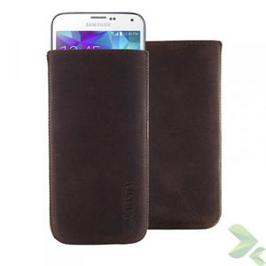 Valenta Pocket Classic Vintage - Skrzane etui wsuwka Samsung Galaxy S5, Sony Xperia Z i inne (brzowy) - 2825562098