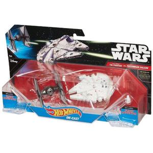 SW Statek kosmiczny dwupak First Order Tie Fighter vs Millennium Falcon Starship - 2835013819