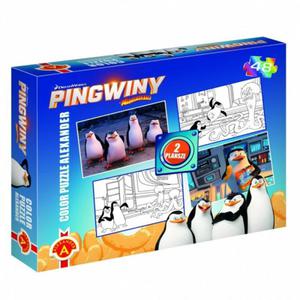 Color Puzzle 2x48 Elementw - Pingwiny z Madagaskaru - 2836080061