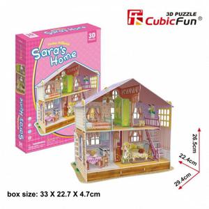 PUZZLE 3D Domek dla lalek Sara - 2856220649