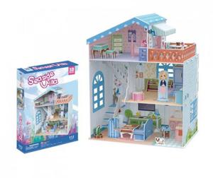 PUZZLE 3D Domek dla lalek Seaside Villa - 2856220650