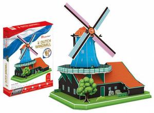 PUZZLE 3D Wiatrak Holenderski Zestaw XL - 2836081588