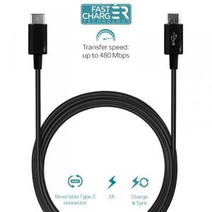 PURO Type-C Charge & Sync Cable - Kabel USB-C 3.1 na Micro USB do adowania & synchronizacji danych, 2A, 480 Mbps, 1m (czarny) - 2840764163