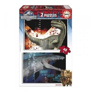 Puzzle 2x48 ELEMENTW Jurassic World - 2842701936