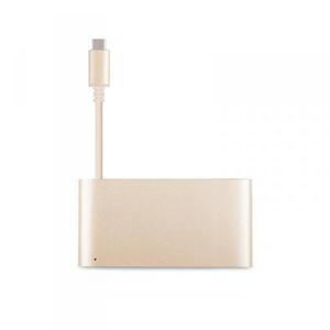 Moshi USB-C Multiport Adapter - Aluminiowy hub 3-w-1 USB-C/Thunderbolt 3 (Satin Gold) - 2847810887