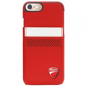 Ducati Superbike D3 - Etui skrzane iPhone 7 / iPhone 6s / iPhone 6 z kieszeniami na karty (czerwony) - 2847812386