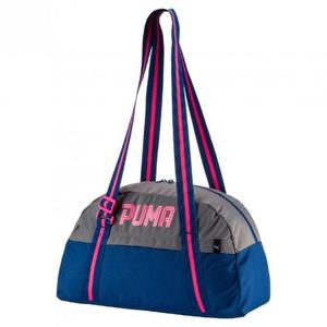 TORBA PUMA FUNDAMENTALS SPORTS DAMSKA 07441103 niebiesko-szara, rowe logo - 2848910468