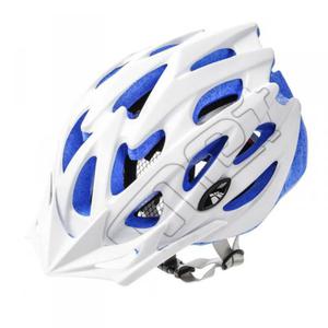 KASK ROWEROWY METEOR MV29 biay/niebieski EPS/szary