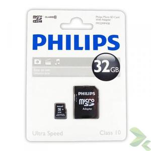 Philips Karta Pamici Micro SDHC 32GB Class 10 + Adapter - 2850957263