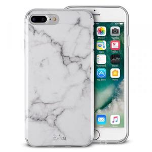 PURO Marble Cover - Etui iPhone 8 Plus / 7 Plus / 6s Plus / 6 Plus (Statuary White)