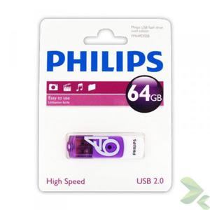 Philips Pendrive USB 2.0 64GB - Vivid Edition (fioletowy) - 2854132869