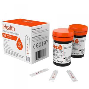iHealth Codeless Blood Glucose Test Strips - Paski do glukometru 0,7 µl bez enzymu GDH (2 x...
