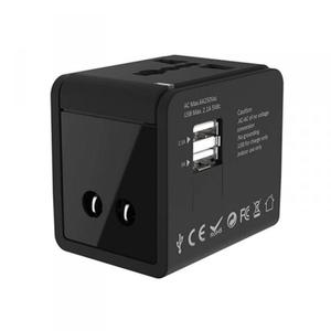 Kanex International Power Adapter - Podrny adapter zasilania US / AU / EU / UK + 2 x USB, 2.1 A (Black) - 2853762214