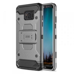Zizo Armor Cover - Pancerne etui Samsung Galaxy S8+ z podstawk i uchwytem do paska (Black) - 2856701507