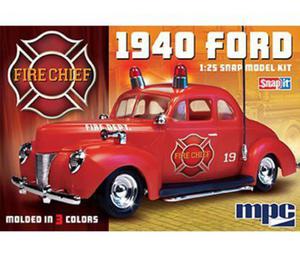 Model plastikowy - Samochd 1940 Ford Fire Chief Super SNAP - MPC - 2855512402