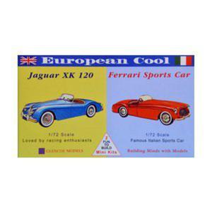 Model plastikowy - Samochody European Cool - Jaguar XK-120 / Ferrari 250 - Glencoe Models (2szt) - 2855512435