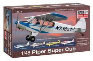 Model plastikowy - Samolot Piper Super Cub - Minicraft - 2855512449