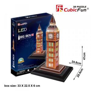 PUZZLE 3D Zegar Big Ben (wiato) - 2856221431