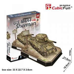 Puzzle 3D Czog U.S. M4A4 Sherman 263 elementy - 2856221471