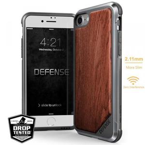 X-Doria Defense Lux Wood - Etui iPhone 8 / 7 z anodyzowanego aluminium i drewna (Rosewood) - 2857504177