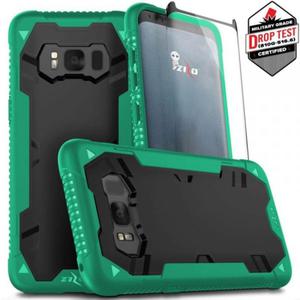 Zizo Proton Case - Pancerne etui Samsung Galaxy S8+ ze szkem 9H na ekran (zielony/czarny) - 2856701732