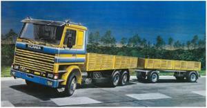 Scania 142M Flat Bed Truck & Trailer - 2856701825