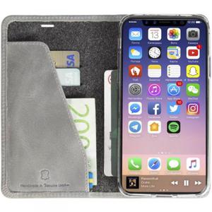 Krusell Sunne 4 Card FolioWallet - Skrzane etui iPhone X z kieszeniami na karty + stand up (Light) - 2857504307