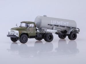 ZIL-130V1 with Cement Semitrailer TC-4 (khaki/grey) - 2857504318