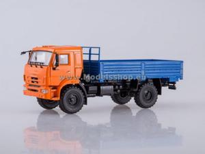 KAMAZ-43502 Flatbed Truck (orange/blue) - 2857504326