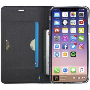 Krusell Malmo 4 Card Foliocase - Etui iPhone X z kieszeniami na karty + stand up (czarny) - 2857920739