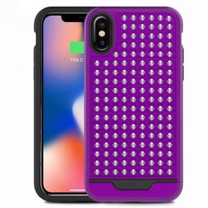 Zizo Star Diamond Hybrid Cover - Etui iPhone X (Purple/Black) - 2858320451