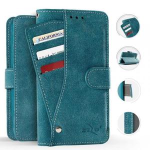 Zizo Slide Out Wallet Pouch - Skórzane etui iPhone X z kieszeniami na karty wewntrz oraz na...