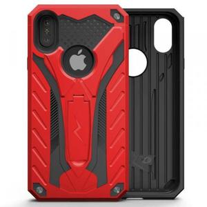 Zizo Static Cover - Pancerne etui iPhone X z podstawk (Red/Black) - 2858320505