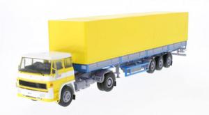 LIAZ 100 CSAD Flatbed Platform Trailer (yellow/blue) - 2858613919